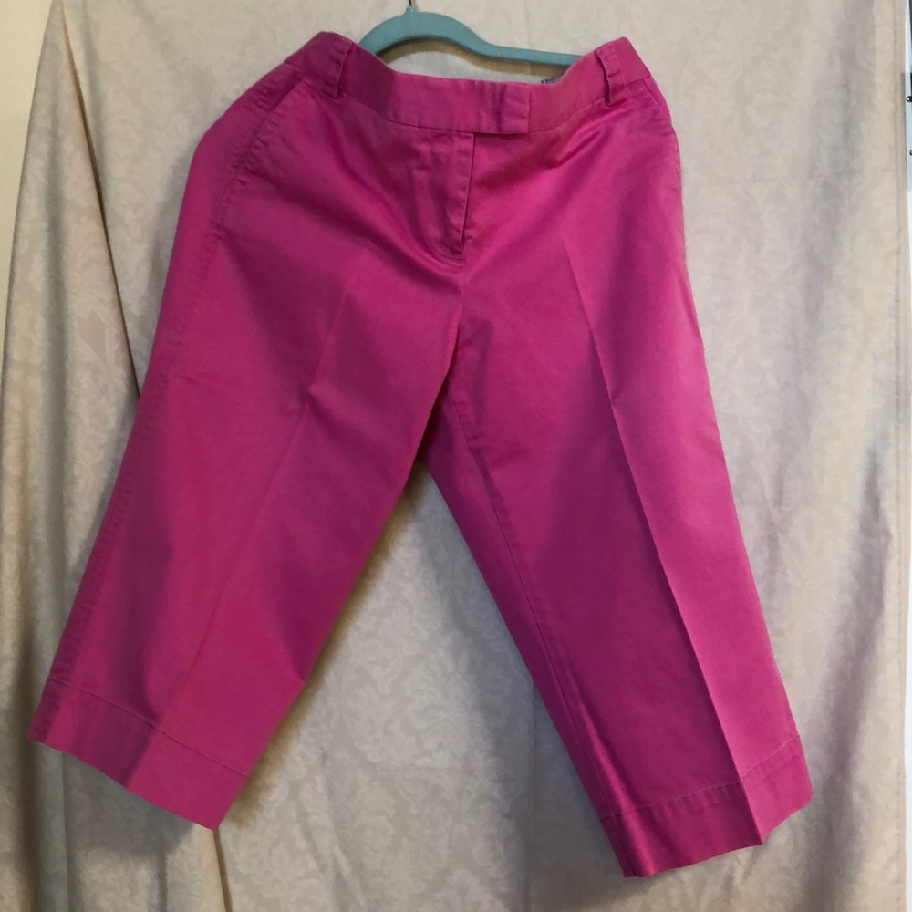 J Crew Hot Pink capris size 14 Favorite Fit